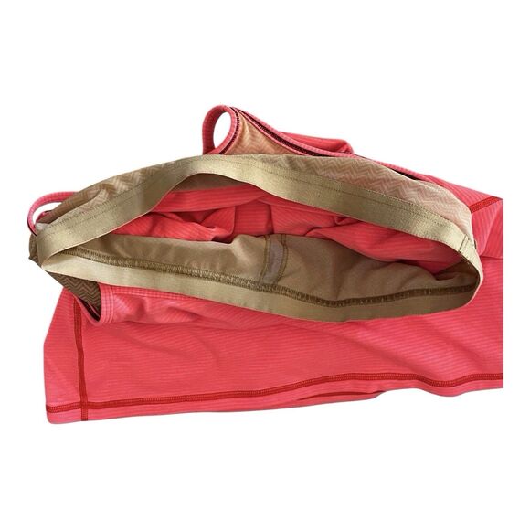 Lululemon Athletica Womens Power Y Back Tank Top PINK Stripes Size 6-8 Or S-M - Picture 8 of 10